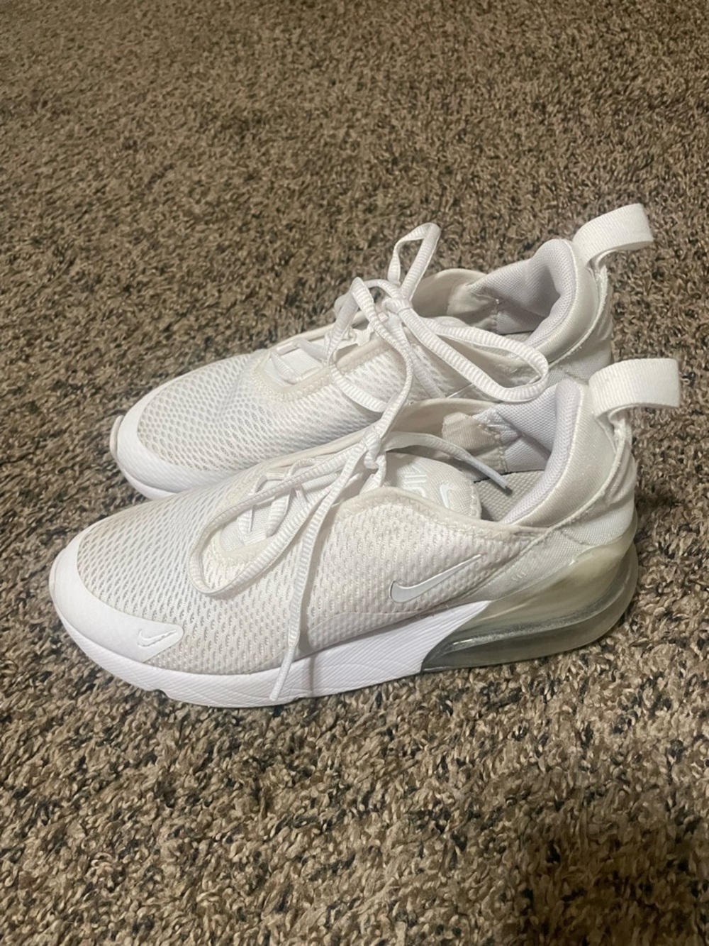Nike White Mesh Air-Cushioned Trainers